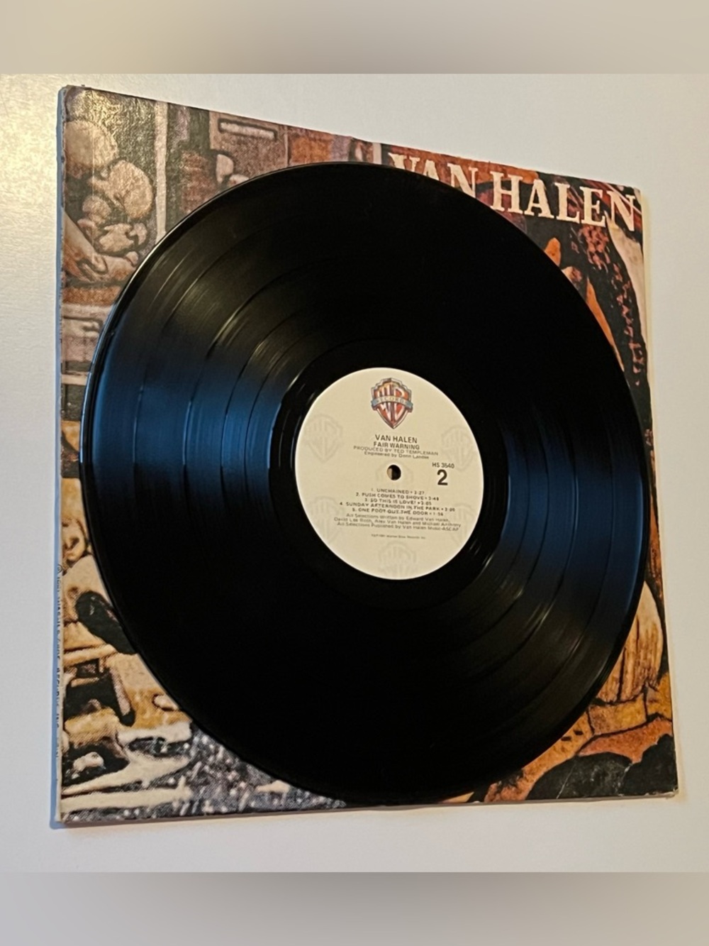 Van Halen Fair Warning LP 1981 US Warner Bros HS 3540 EX/EX Clean Copy - Picture 10 of 11